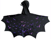 1508-0703 Накидка с капюшоном Летучие мыши черн/G