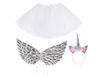 1508-0723 Костюм карнав дет Единорог серебр/бел/G