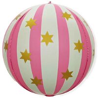 1209-0565 К 3D СФЕРА 25" Звезды золото розовый