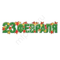 ZP Гирлянда 23 Февраля Миллитари 100х23см