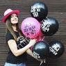 M 12"/30см Декоратор BLACK&FUCHSIA (шелк) 2 ст. рис Оскорбительные шарики Для нее СДР 50шт