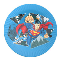 Тарелки бумажные Супермен 18 см 6 шт