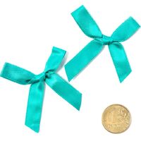 1509-2751 Бантик атласный 3,5см бирюзовый