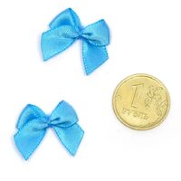 1509-2762 Бантик атласный 1см голубой