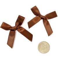 1509-2749 Бантик атласный 3,5см коричневый