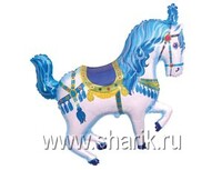 1206-0540 Ф М/ФИГУРА/3 Лошадь цирковая голубая/FM