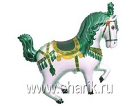 1206-0541 Ф М/ФИГУРА/3 Лошадь цирковая зеленая/FM