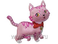 1206-0592 Ф М/ФИГУРА/3 Кошечка с бантом розовая/FM