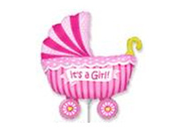 1206-0775 Ф М/ФИГУРА/3 Коляска детская розовая/FM