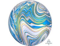  1209-0326 А 3D СФЕРА Б/РИС 16" Мрамор Blue 