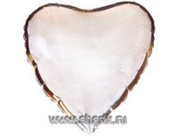 1204-0128 Ф Б/РИС 32" СЕРДЦЕ Металлик Silver(FM)	