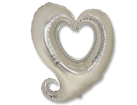 1204-0520 Ф Б/РИС 32" СЕРДЦЕ Вензель Silver