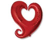 1204-0521 Ф Б/РИС 32" СЕРДЦЕ Вензель Red