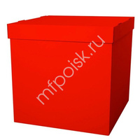 Коробка для воздушных шаров Красная 60 х 60 х 60 см