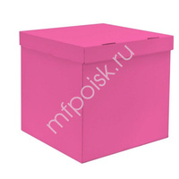 Коробка для воздушных шаров Розовая 60 х 60 х 60 см