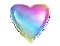 1204-1013 Ф Б/РИС 32" СЕРДЦЕ Металлик Радуга нежн