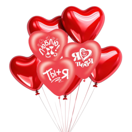 латексные шары сердце с рисунком на mir-tovarov.by