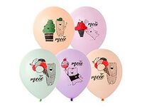 1103-2722 Шар 12" с рис Медвежонок Тебе 2цв/Е