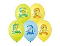 1103-3136 Шар с рис 14" ДР Волшебник Изумр Гор 2цв