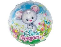  1202-3243 К 18" РУС ДР Мышонок в цветах 