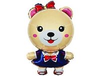  1207-5420 К ФИГУРА Мишка бежевый с бантом 