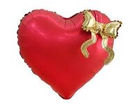 1207-6636 К ФИГУРА Сердце красное Бант золото