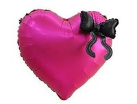 1207-6638 К ФИГУРА Сердце фуксия Бант черный