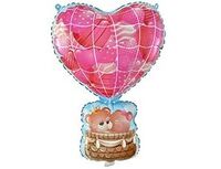  1207-5479 К ФИГУРА Воздушный шар сердце с мишками 