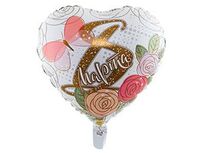 1202-3054 К 18" РУС 8 МАРТА Розы	
