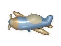 1207-5675 К ФИГУРА Самолет ретро голубой