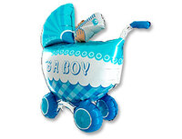 1207-2731 Г ФИГУРА Коляска детская голубая	