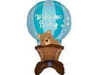1207-4325 Г ФИГУРА AIR Мишка на возд шаре голубом	