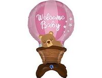 1207-4326 Г ФИГУРА AIR Мишка на возд шаре розовом	