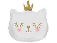 1207-4956 К ФИГУРА Кошка в короне голова белая	