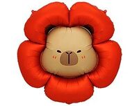 1207-6522 К ФИГУРА Капибара цветок красный