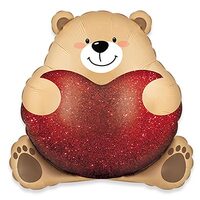 1207-6658 К ФИГУРА Мишка обнимающий сердце