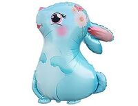  1207-5256 К ФИГУРА Заяц в профиль голубой 