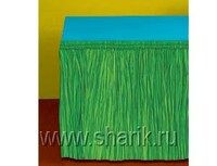 1502-0864 Юбка д/стола Гавайи зеленая 15м/А	