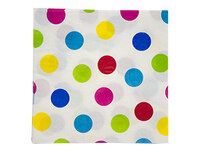 1502-1728 Салфетка Горошек мульти 25см 12шт/G	