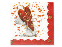 1502-1955 Салфетка Me to you RED 33см 16шт/A	