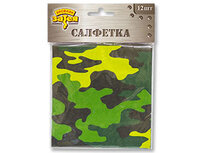 1502-1986 Салфетка Камуфляж 25см 12шт/G	