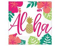1502-3885 Салфетка ALOHA Фламинго 33см 16шт/А	
