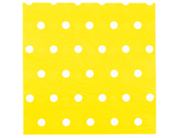 1502-3929 Салфетка Горошек желтая 33см 12шт/G	
