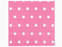 1502-3930 Салфетка Горошек ярко-розовая 33см 12штG	