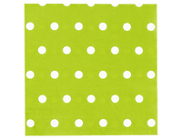 1502-3935 Салфетка Горошек светло-зелен 33см 12штG	