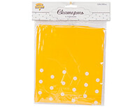 1502-3956 Скатерть п/э Горошек желтая 130х180см/G	