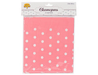 1502-3957 Скатерть п/э Горошек ярко-роз 130х180смG	