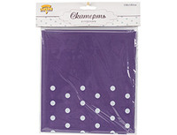 1502-3959 Скатерть п/э Горошек фиолетов 130х180смG	