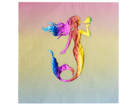 1502-4074 Салфетка Русалка радужн фольг 33см 6шт/G	
