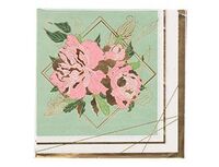 1502-4509 Салфетка Пионы 25см 6шт/G	